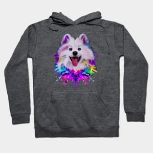 Cute American Eskimo Puppy Dog Illustration Hoodie